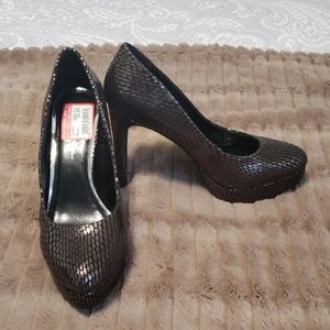 Platform pumps - Black Gunmetal